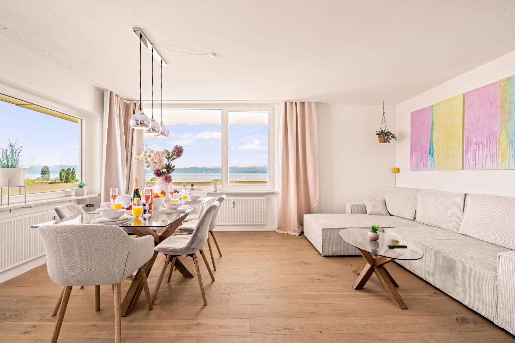 Panorama Penthouse Mit Atemberaubenden See- Und Bergblick Immenstaad am Bodensee Exterior foto
